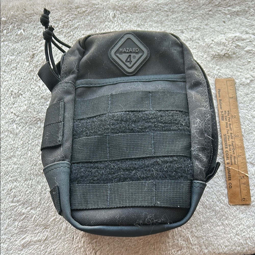 Black Tactical Belt Bag with Durable Material and Zipper Closure
